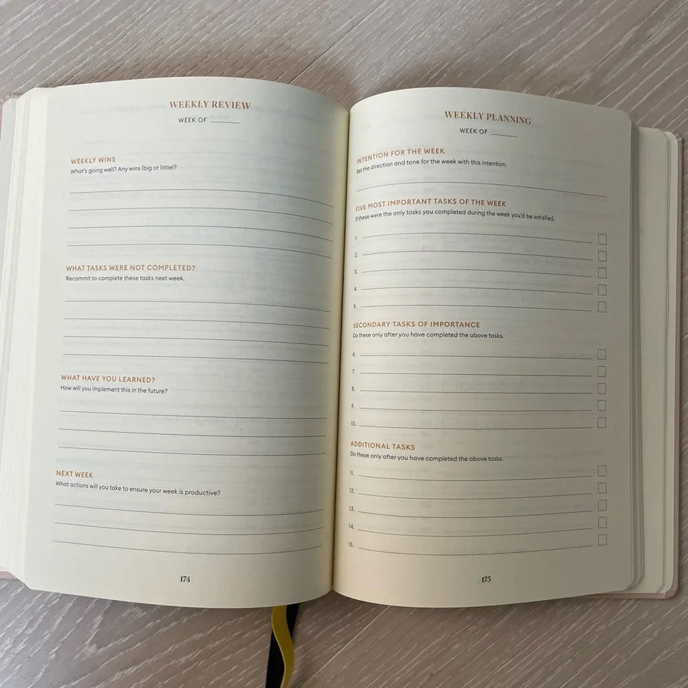 Intelligent Change Productivity Planner Weekly -Women’s Cream Organizer Book NEW
